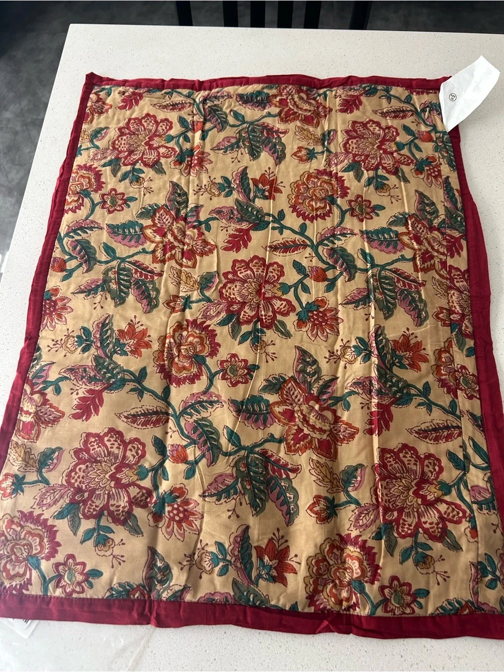 Pottery Barn Lucille Reversible Quilted Sham Standard Red 1 NWOT